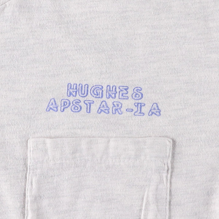90'S Hanes BEEFY-T Fuse Aircraft APSTAR-1A Advertising T-Shirt, Men's XL equivalent, Vintage cotton gray type Vintage Second Hand