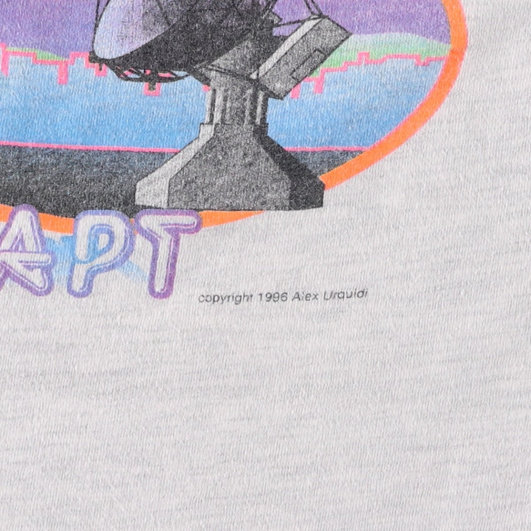 90'S Hanes BEEFY-T Fuse Aircraft APSTAR-1A Advertising T-Shirt, Men's XL equivalent, Vintage cotton gray type Vintage Second Hand