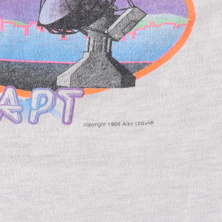 90'S Hanes BEEFY-T Fuse Aircraft APSTAR-1A Advertising T-Shirt, Men's XL equivalent, Vintage cotton gray type Vintage Second Hand