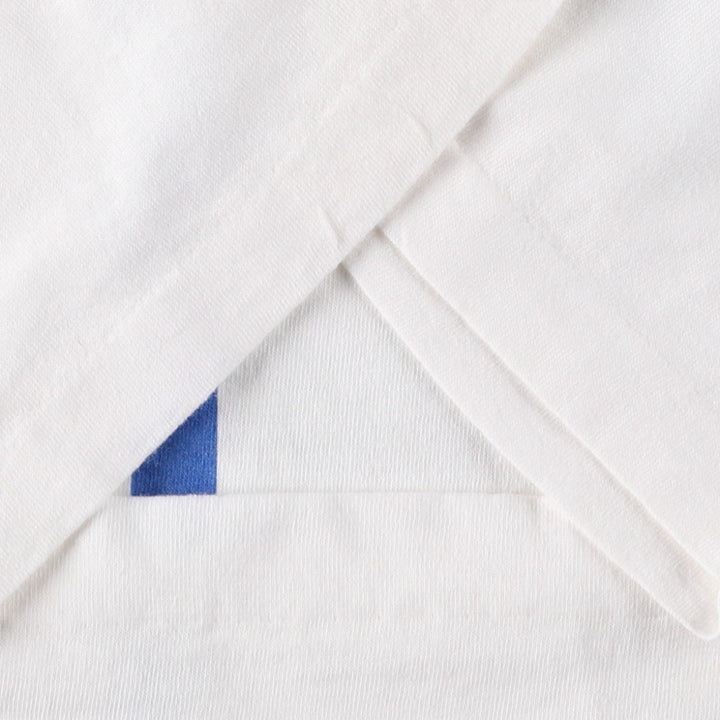 90'S Fruit of the Loom College T-shirt, Made in USA, Men's L size, Vintage cotton white type Vintage Second Hand