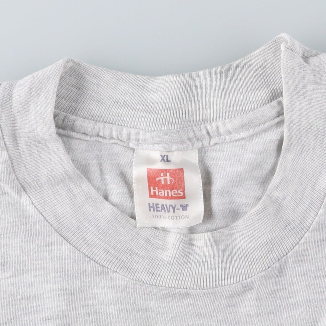 90'S Hanes HEAVY-T BIG BEN souvenir t-shirt, men's size XL equivalent, vintage. cotton gray type Vintage Second Hand