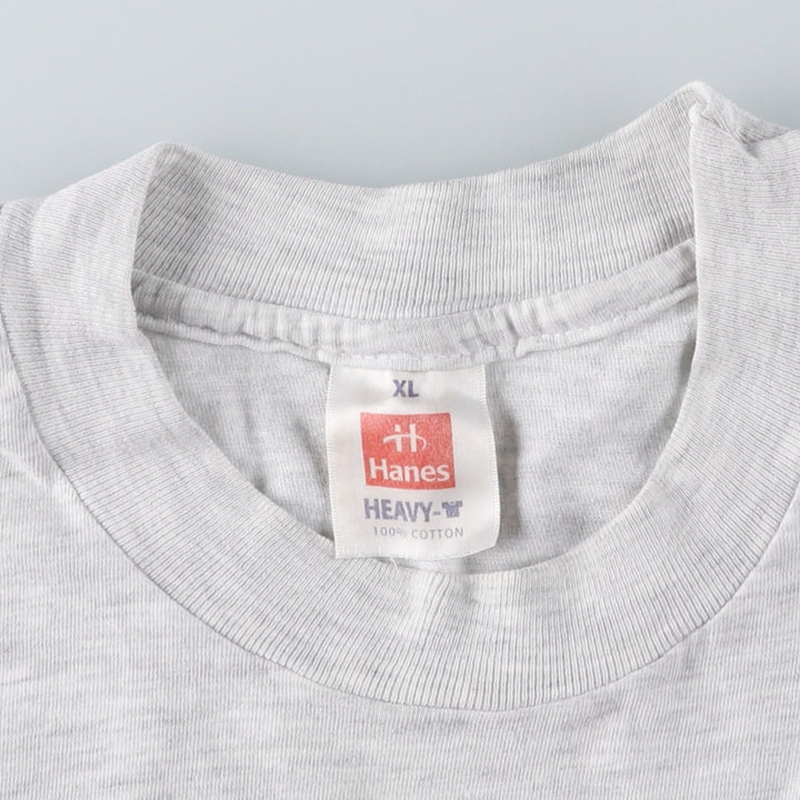 90'S Hanes HEAVY-T BIG BEN souvenir t-shirt, men's size XL equivalent, vintage. cotton gray type Vintage Second Hand