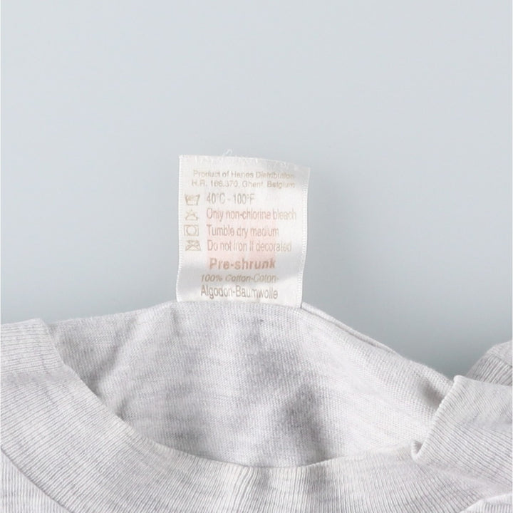 90'S Hanes HEAVY-T BIG BEN souvenir t-shirt, men's size XL equivalent, vintage. cotton gray type Vintage Second Hand