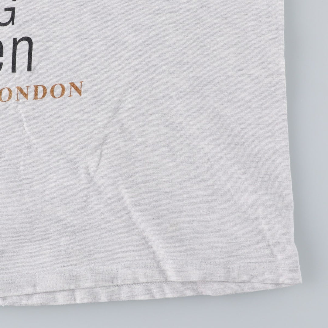 90'S Hanes HEAVY-T BIG BEN souvenir t-shirt, men's size XL equivalent, vintage. cotton gray type Vintage Second Hand