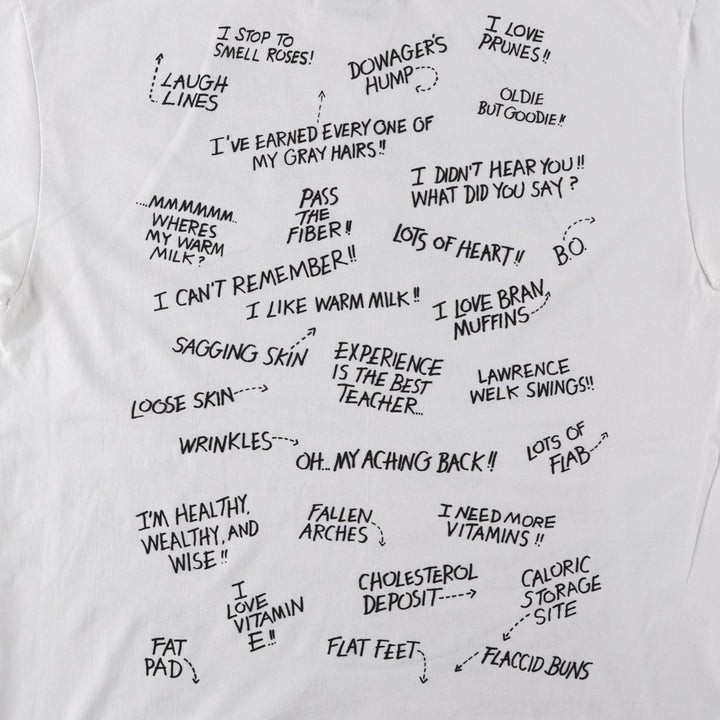 90'S Hanes Fifty-Fifty Blue Tag Printed T-Shirt Made in USA Men's XL Vintage cotton white type Vintage Second Hand