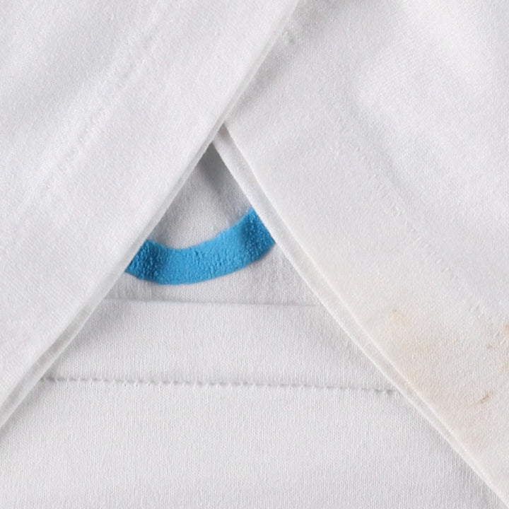 90'S Hanes Fifty-Fifty Blue Tag Printed T-Shirt Made in USA Men's XL Vintage cotton white type Vintage Second Hand