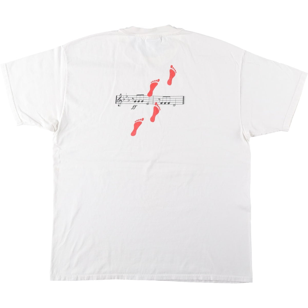 90'S Hanes BEEFY-T Printed T-shirt Made in USA Men's XL Vintage cotton white type Vintage Second Hand