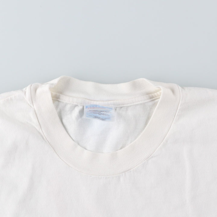 90'S Hanes BEEFY-T Printed T-shirt Made in USA Men's XL Vintage cotton white type Vintage Second Hand