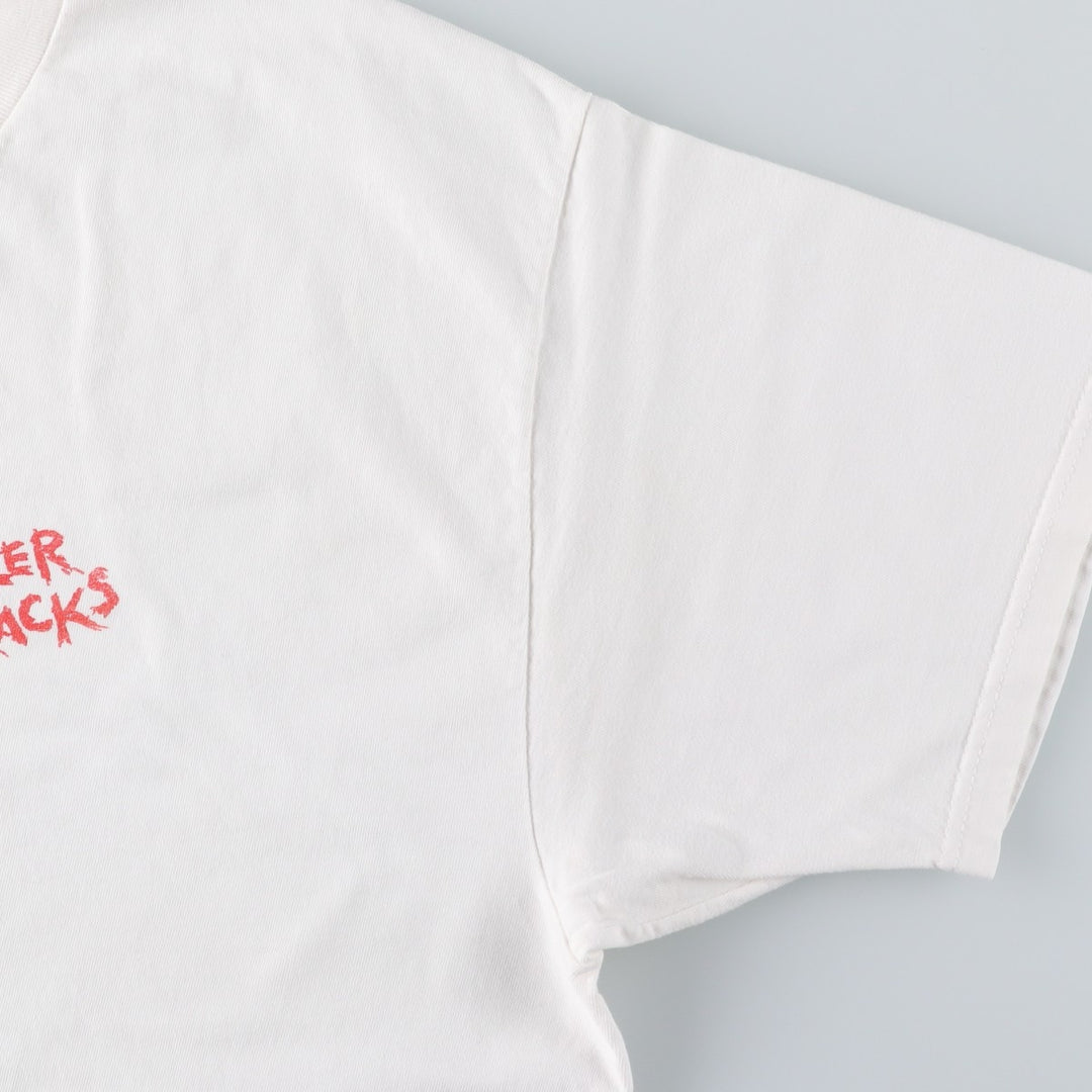 90'S Hanes BEEFY-T Printed T-shirt Made in USA Men's XL Vintage cotton white type Vintage Second Hand