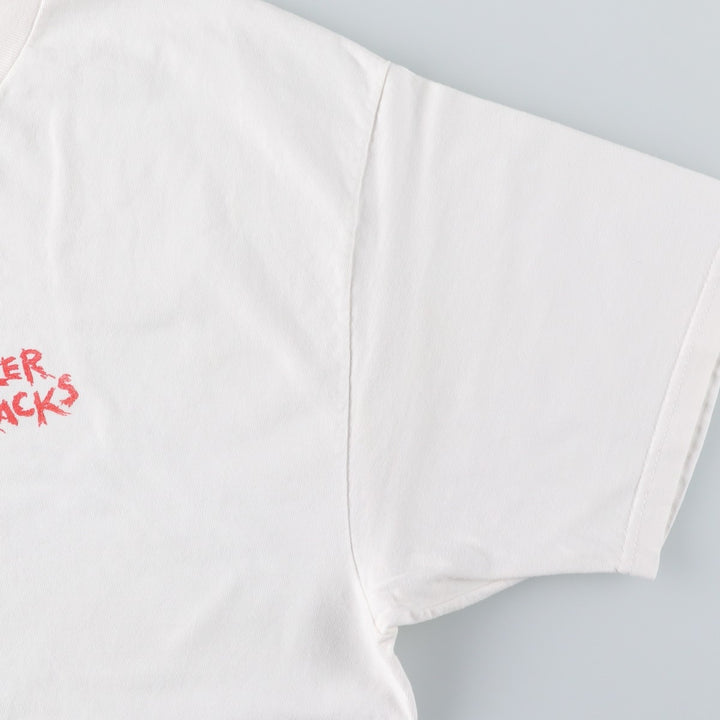 90'S Hanes BEEFY-T Printed T-shirt Made in USA Men's XL Vintage cotton white type Vintage Second Hand