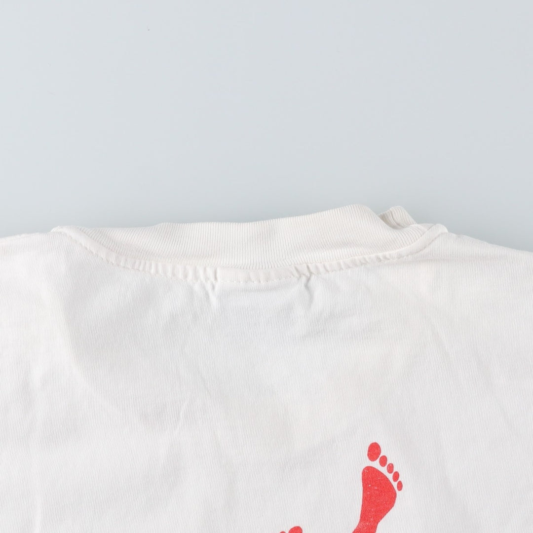 90'S Hanes BEEFY-T Printed T-shirt Made in USA Men's XL Vintage cotton white type Vintage Second Hand