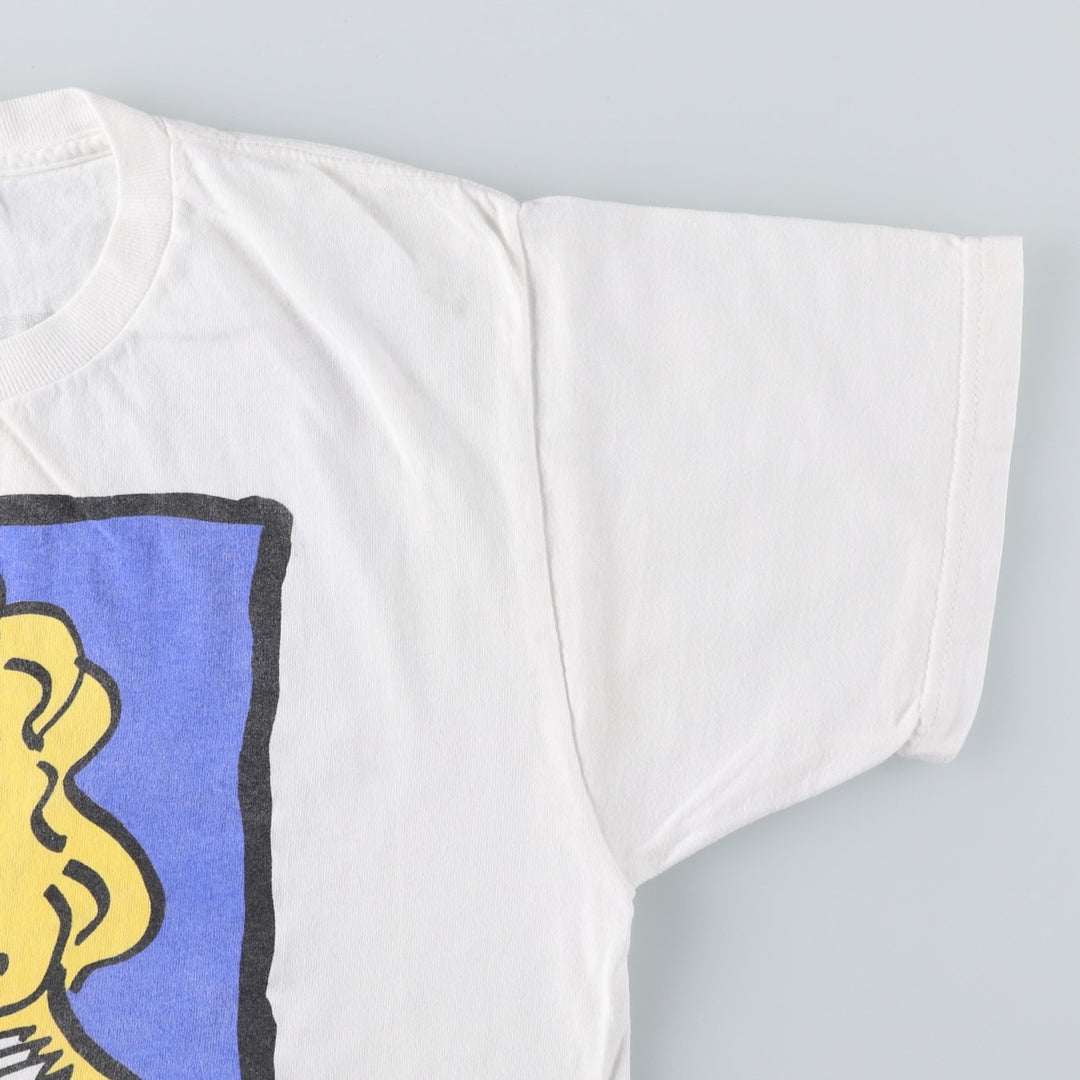 2000'S Fruit of the Loom THE NEW YORK PUBLIC LIBRARY New York Public Library Print T-Shirt (Men's Size M) cotton white type Vintage Second Hand