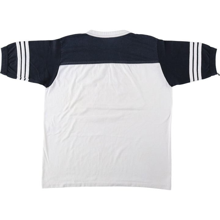 ~1980'S California Casuals Football T-Shirt, Made in USA, Men's Size L (Equivalent), Vintage polyester white type Vintage Second Hand