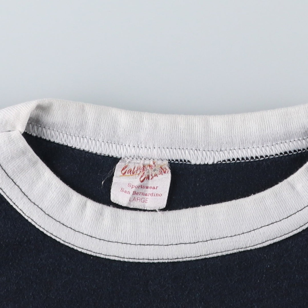 ~1980'S California Casuals Football T-Shirt, Made in USA, Men's Size L (Equivalent), Vintage polyester white type Vintage Second Hand