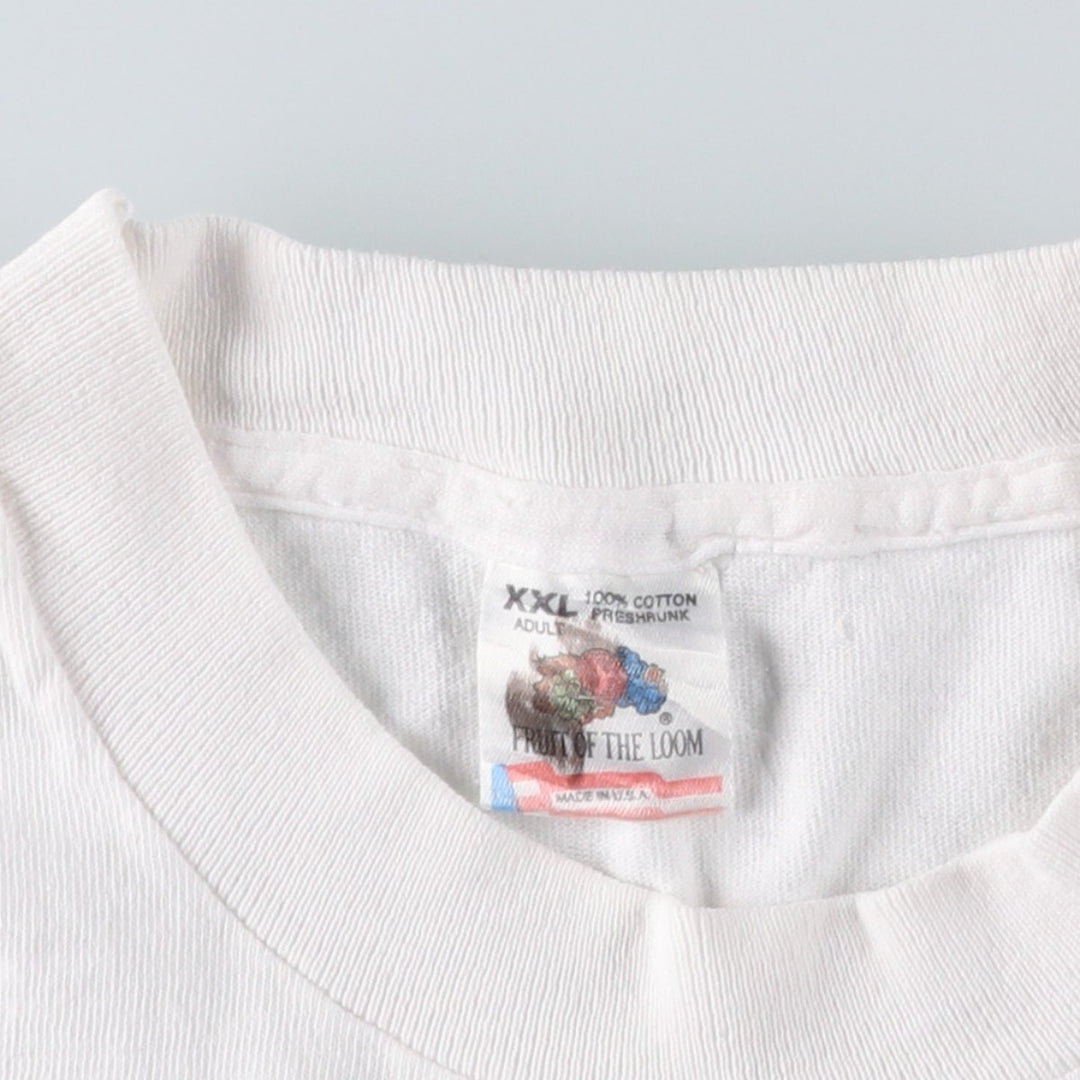 90'S Fruit of the Loom THE TELLER HOUSE Print T-Shirt, Made in USA, Men's XXL equivalent, Vintage cotton white type Vintage Second Hand