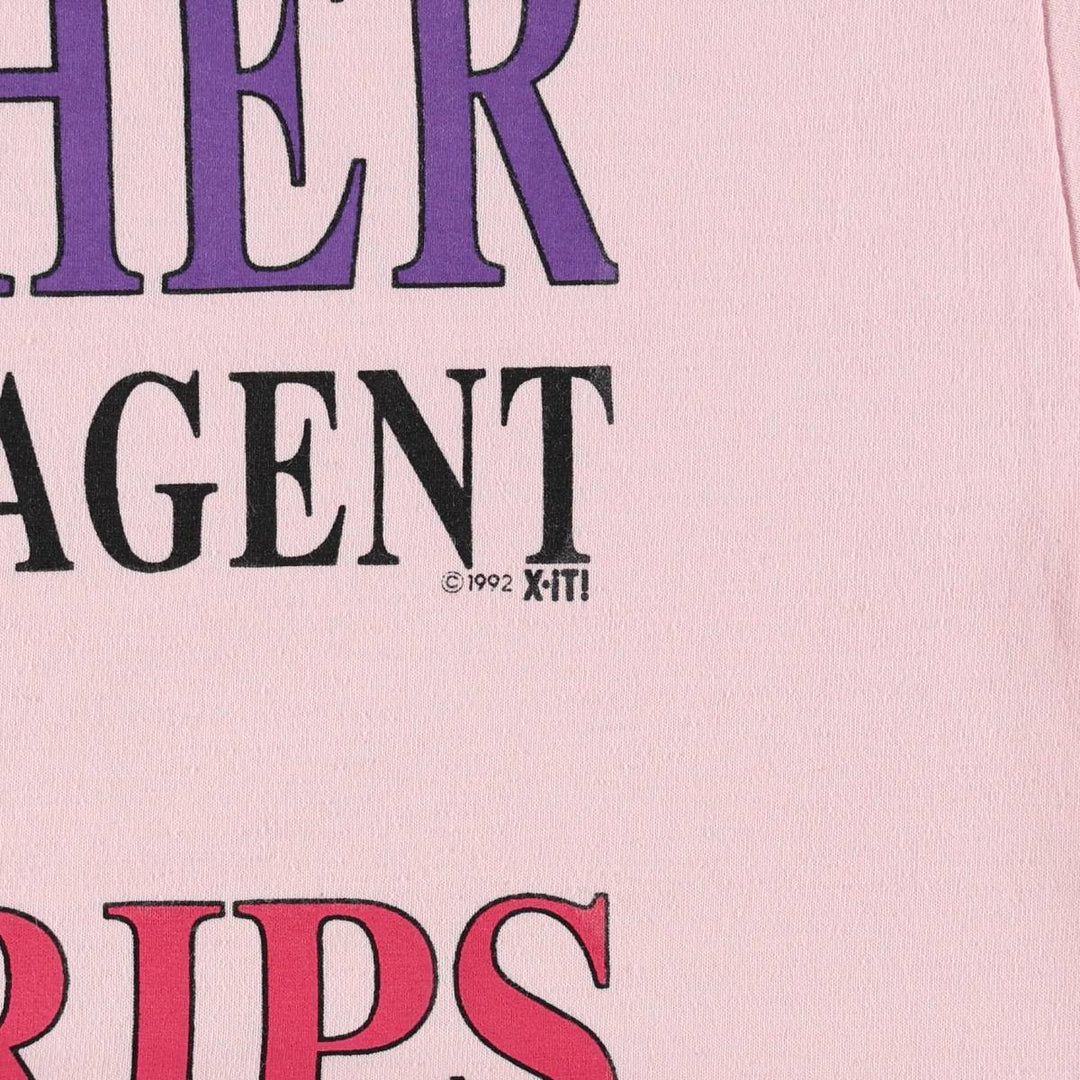 90'S Hanes HEAVYWEIGHT 50 cotton pink type Vintage Second Hand