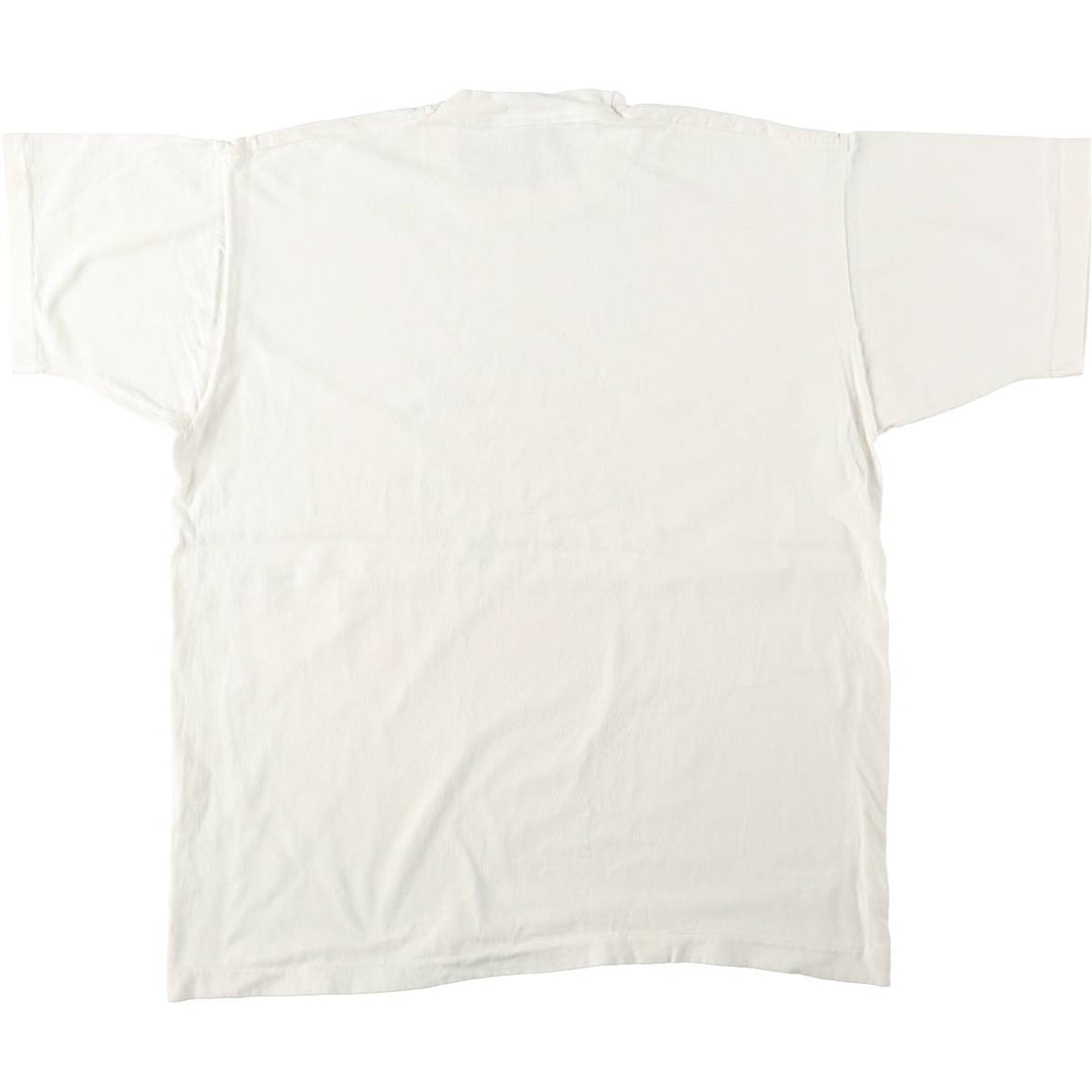 90'S message print t-shirt, made in Canada, men's size XL equivalent, vintage. cotton white type Vintage Second Hand