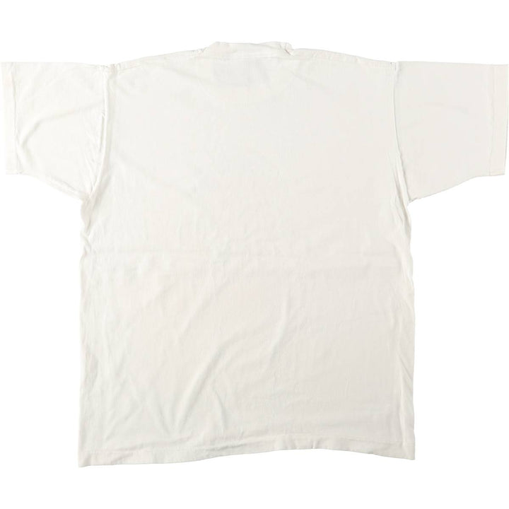 90'S message print t-shirt, made in Canada, men's size XL equivalent, vintage. cotton white type Vintage Second Hand