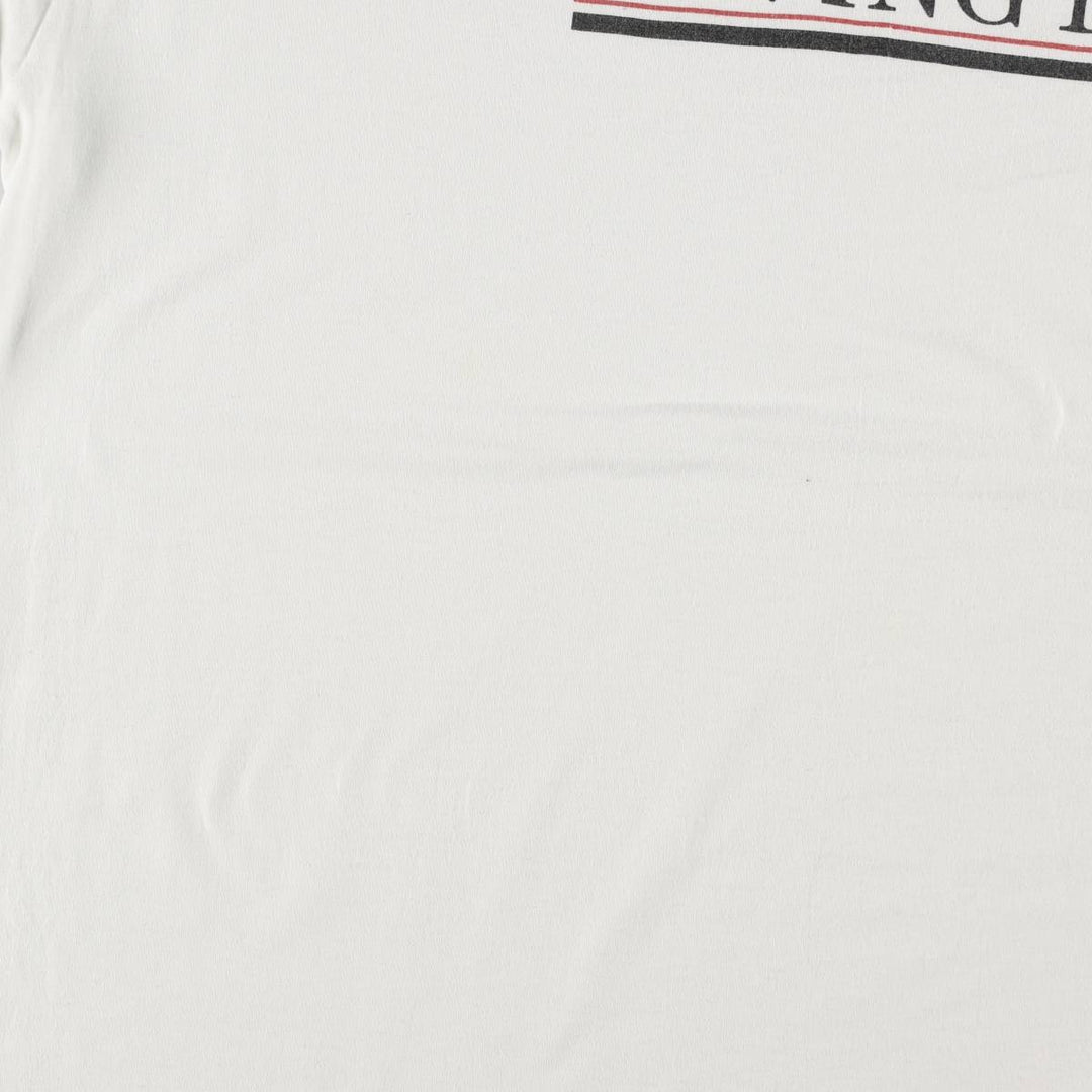 90'S message print T-shirt, men's size XL equivalent, vintage. unclear white type Vintage Second Hand