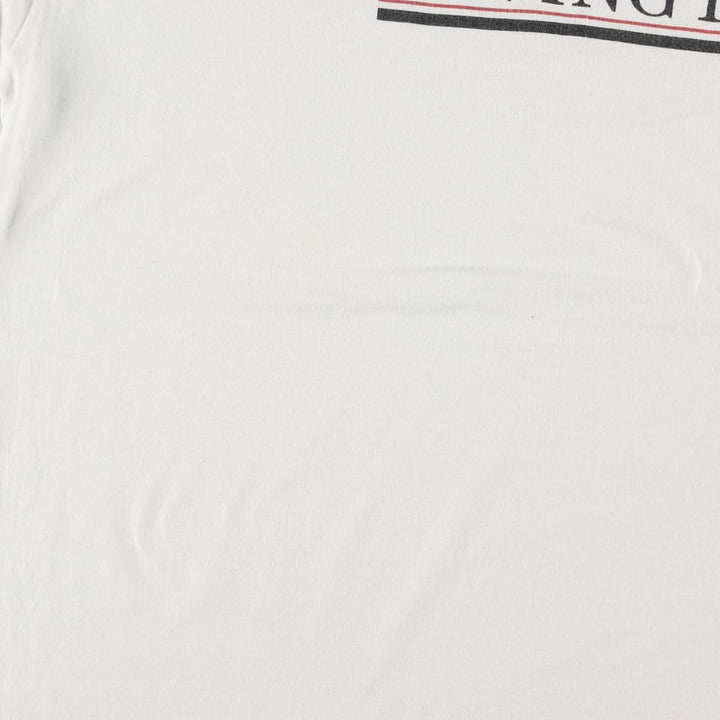 90'S message print T-shirt, men's size XL equivalent, vintage. unclear white type Vintage Second Hand