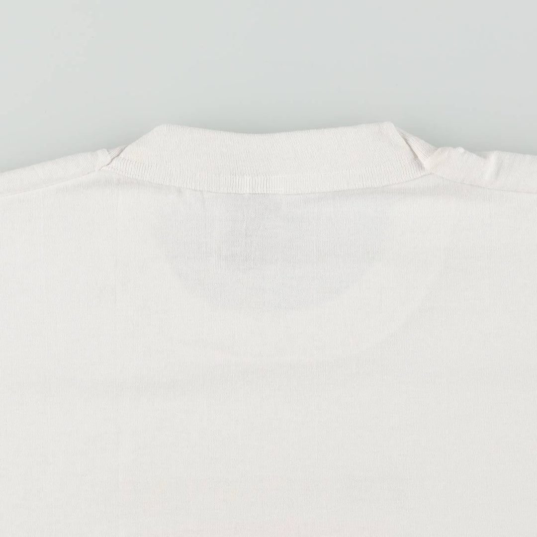 90'S Fruit of the Loom Message Print T-Shirt Made in USA Men's L Size Vintage cotton white type Vintage Second Hand