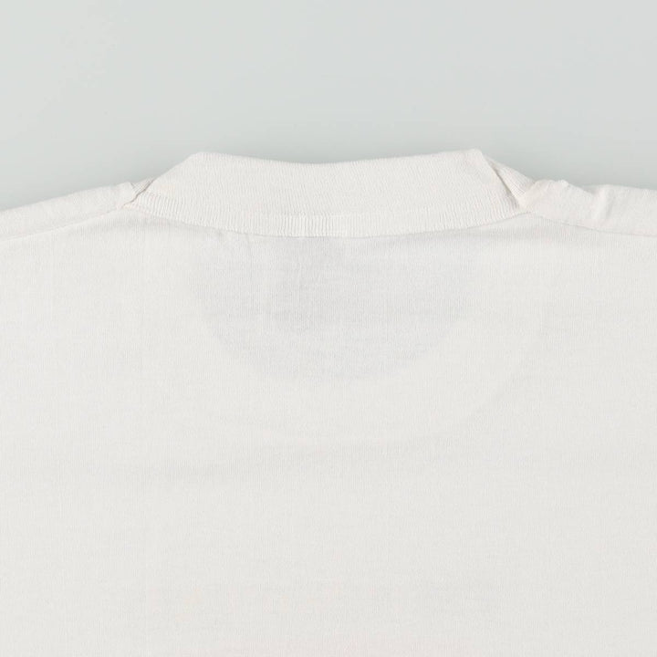 90'S Fruit of the Loom Message Print T-Shirt Made in USA Men's L Size Vintage cotton white type Vintage Second Hand