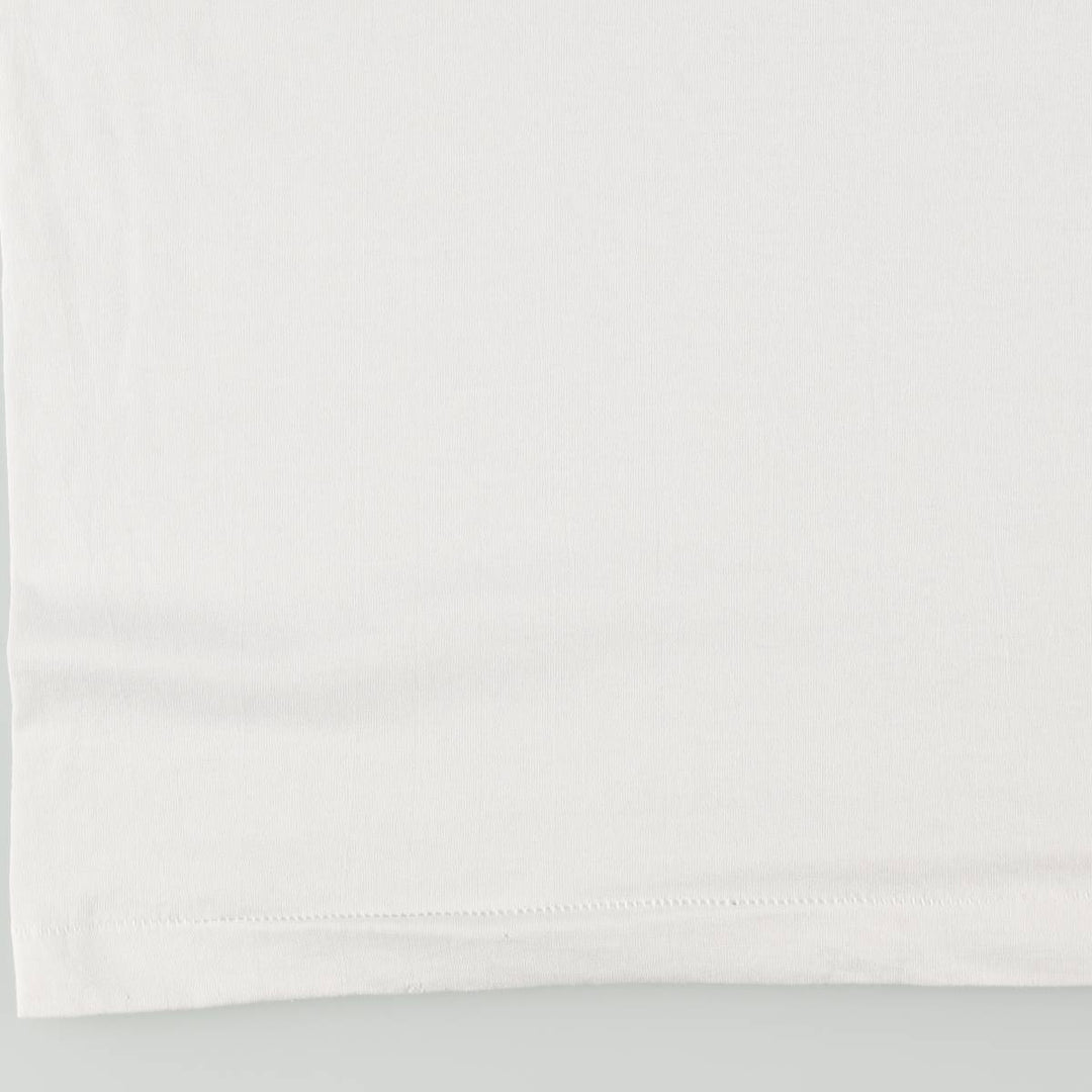 90'S Fruit of the Loom Message Print T-Shirt Made in USA Men's L Size Vintage cotton white type Vintage Second Hand