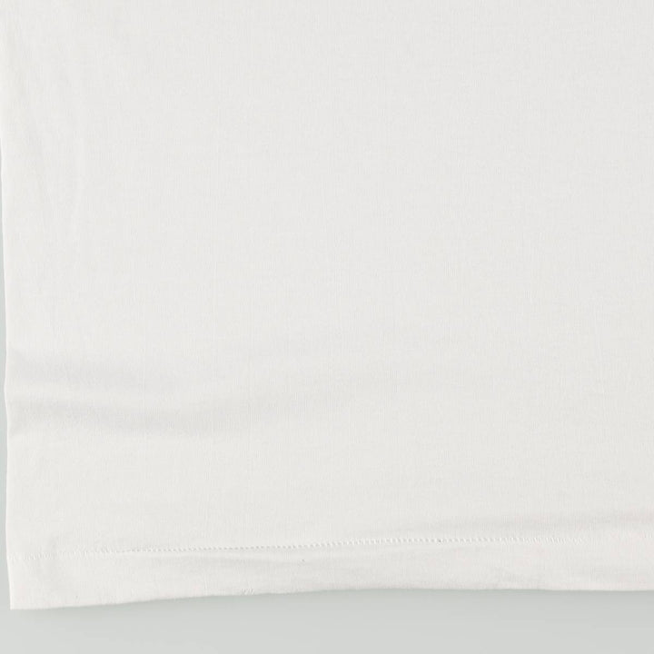 90'S Fruit of the Loom Message Print T-Shirt Made in USA Men's L Size Vintage cotton white type Vintage Second Hand