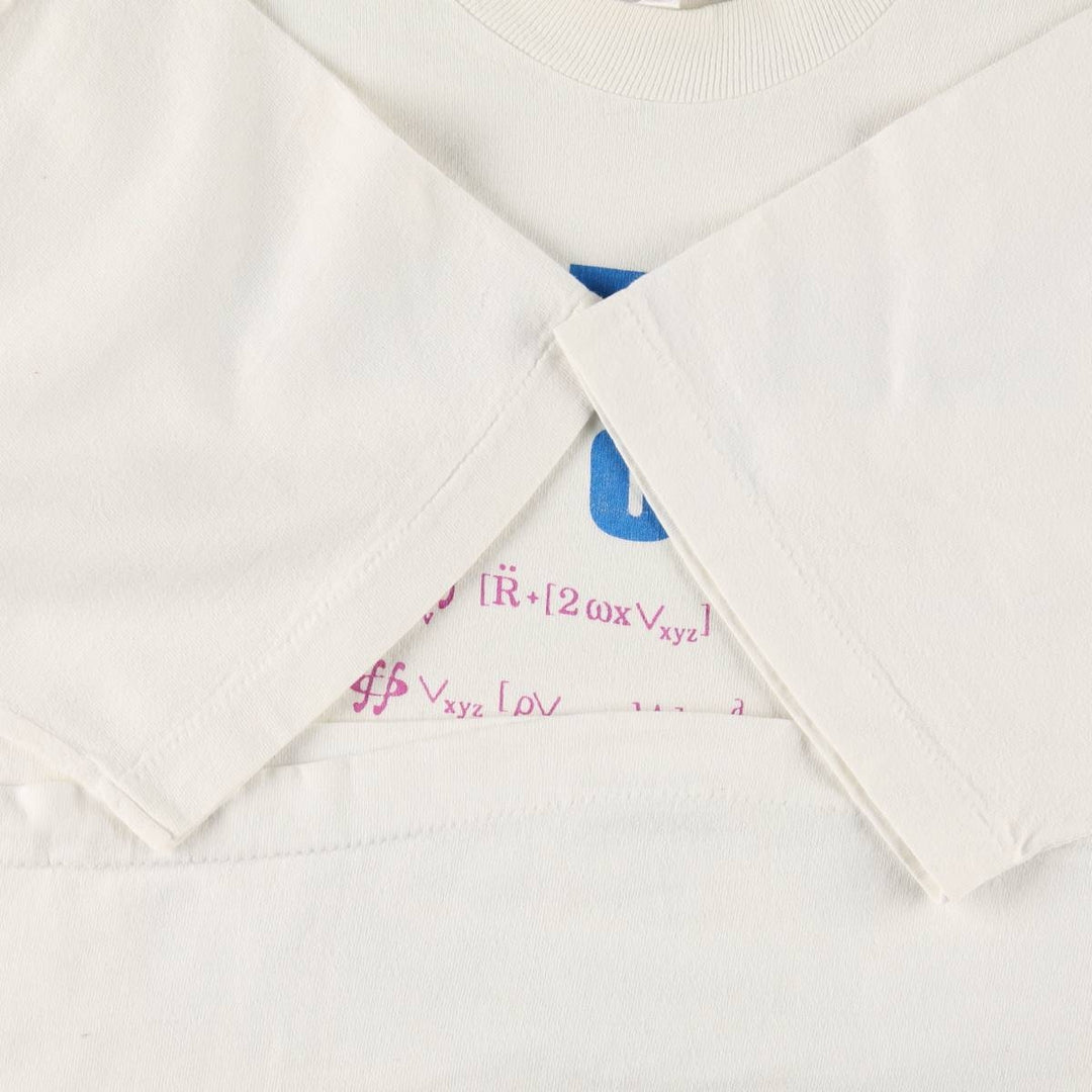 90'S Fruit of the Loom Message Print T-Shirt Men's XL Vintage cotton white type Vintage Second Hand