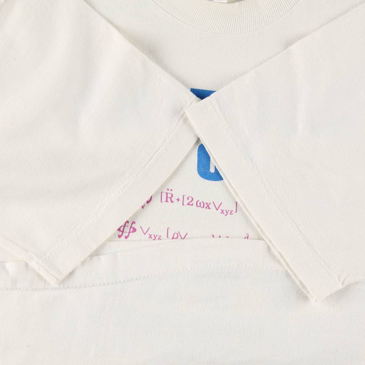 90'S Fruit of the Loom Message Print T-Shirt Men's XL Vintage cotton white type Vintage Second Hand