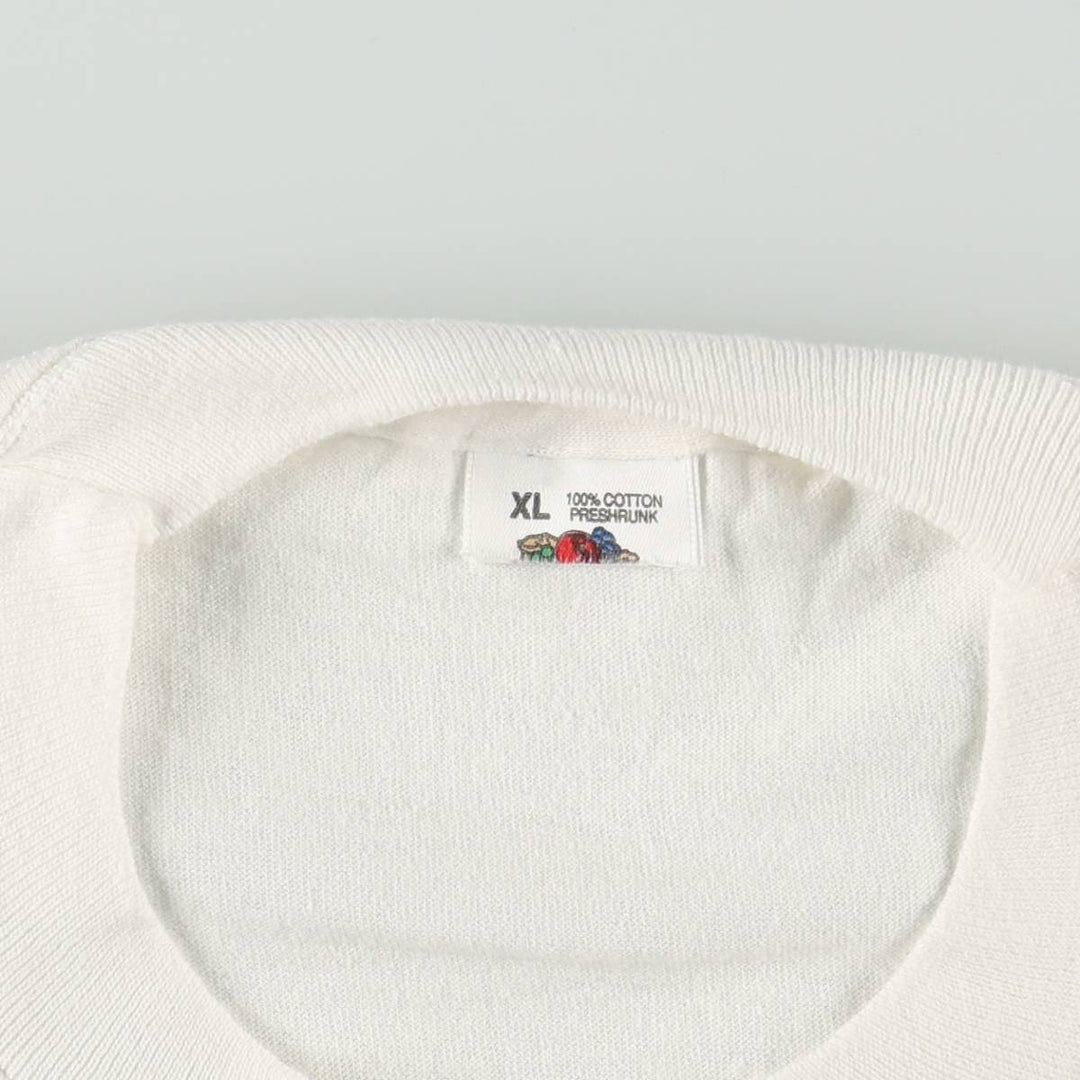 90'S Fruit of the Loom Message Print T-Shirt Made in USA Men's XL Vintage cotton white type Vintage Second Hand