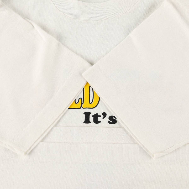 90'S Fruit of the Loom Message Print T-Shirt Made in USA Men's XL Vintage cotton white type Vintage Second Hand