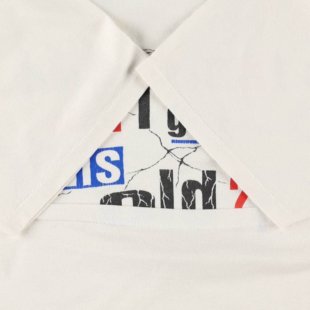 90'S ONEITA Message Print T-Shirt Men's XL Vintage cotton white type Vintage Second Hand