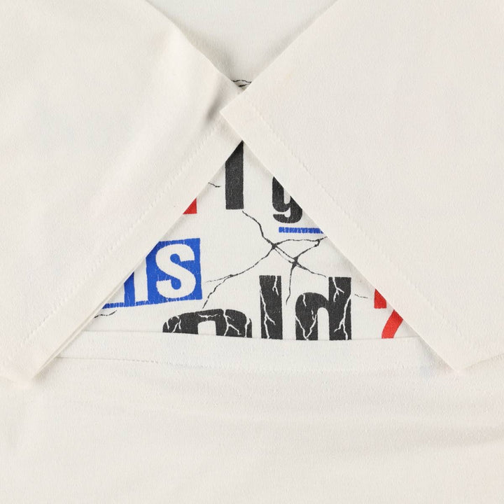 90'S ONEITA Message Print T-Shirt Men's XL Vintage cotton white type Vintage Second Hand