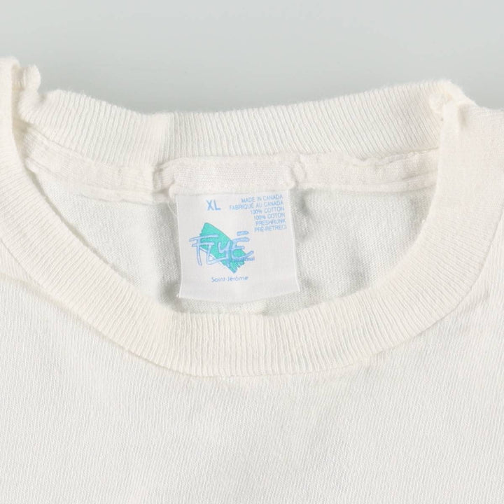 FRYE message print t-shirt, made in Canada, men's size XL equivalent, vintage. cotton white type Vintage Second Hand