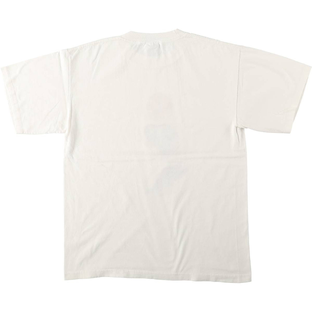 90'S Eastbay Peace Sign Art T-Shirt, Made in USA, Men's Size L (Equivalent), Vintage cotton pale white type Vintage Second Hand