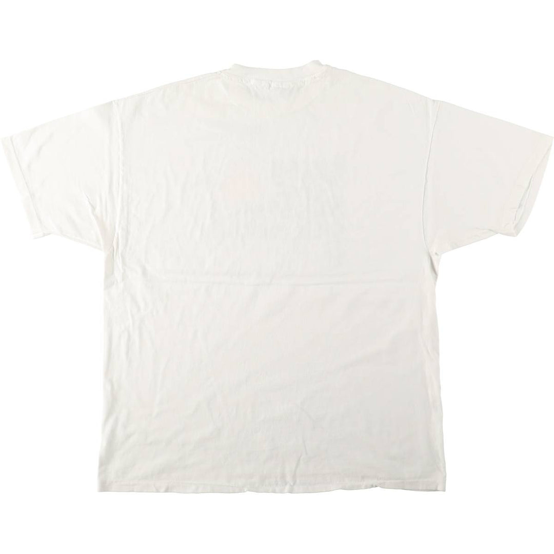 90'S Hanes BEEFY-T Message Print T-Shirt, Made in USA, Men's XXL equivalent, Vintage cotton white type Vintage Second Hand