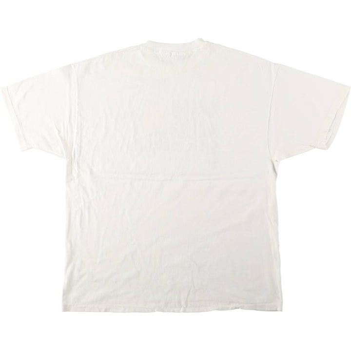 90'S Hanes BEEFY-T Message Print T-Shirt, Made in USA, Men's XXL equivalent, Vintage cotton white type Vintage Second Hand
