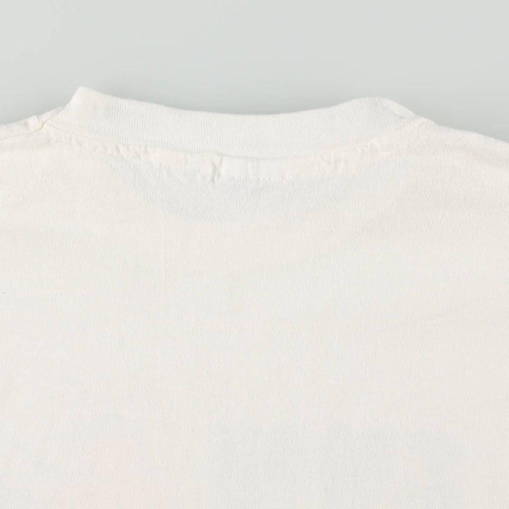 90'S Hanes BEEFY-T Message Print T-Shirt, Made in USA, Men's XXL equivalent, Vintage cotton white type Vintage Second Hand