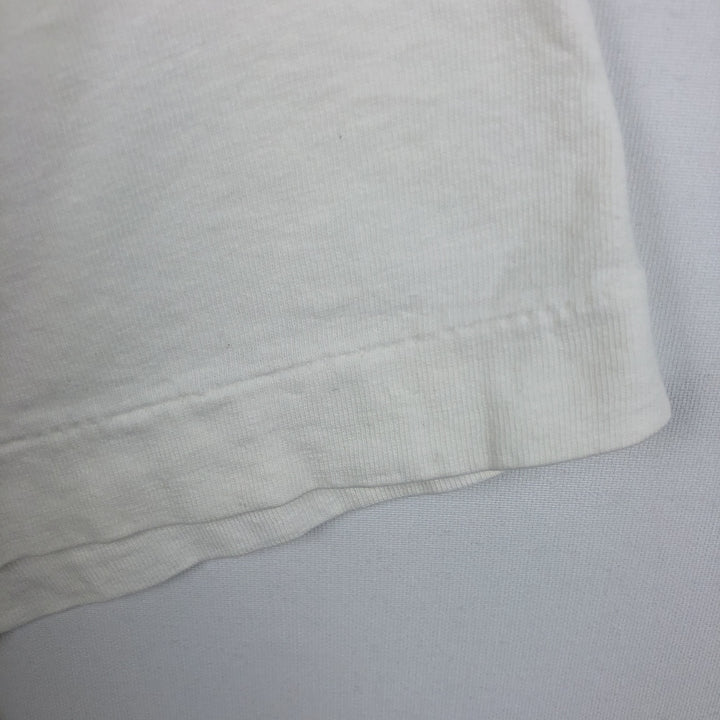 90'S message print T-shirt, men's size XL equivalent, vintage. unclear white type Vintage Second Hand