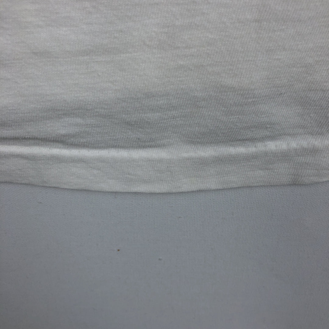 90'S message print T-shirt, men's size XL equivalent, vintage. unclear white type Vintage Second Hand
