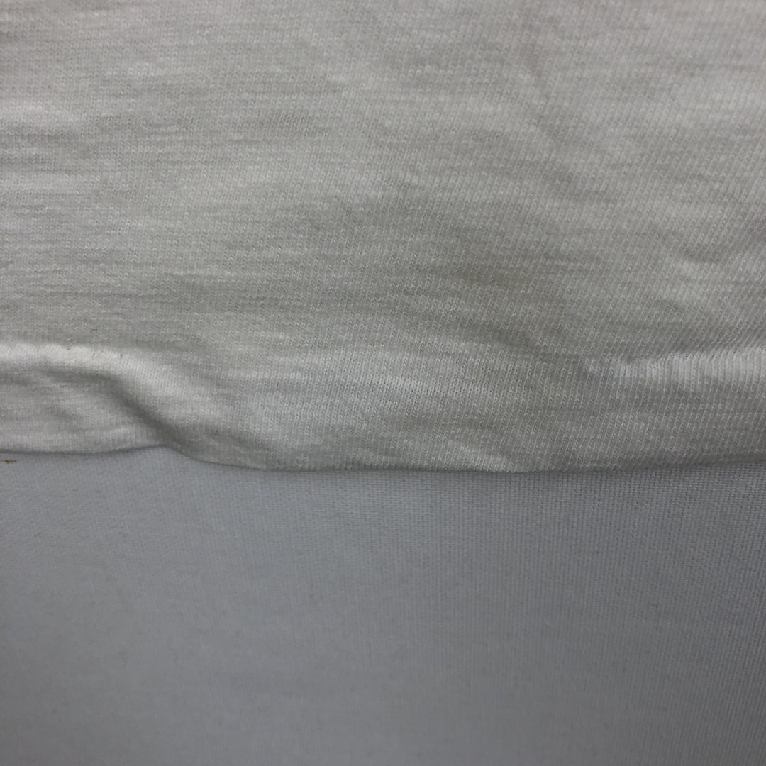 90'S message print T-shirt, men's size XL equivalent, vintage. unclear white type Vintage Second Hand