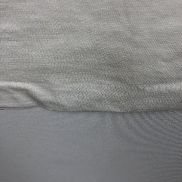 90'S message print T-shirt, men's size XL equivalent, vintage. unclear white type Vintage Second Hand