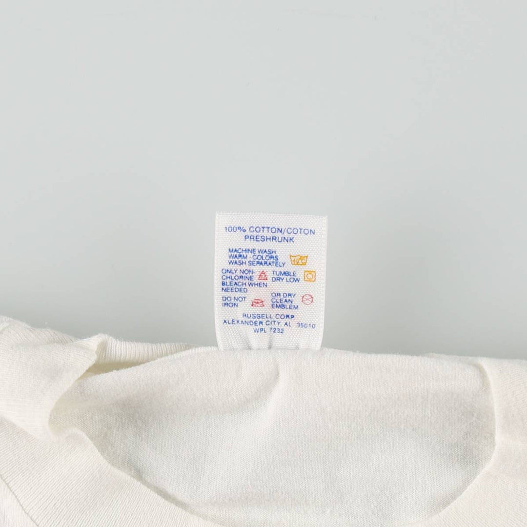 80s-90'S Jerzees Message Print T-Shirt, Made in USA, Men's XL (approx.), Vintage cotton white type Vintage Second Hand