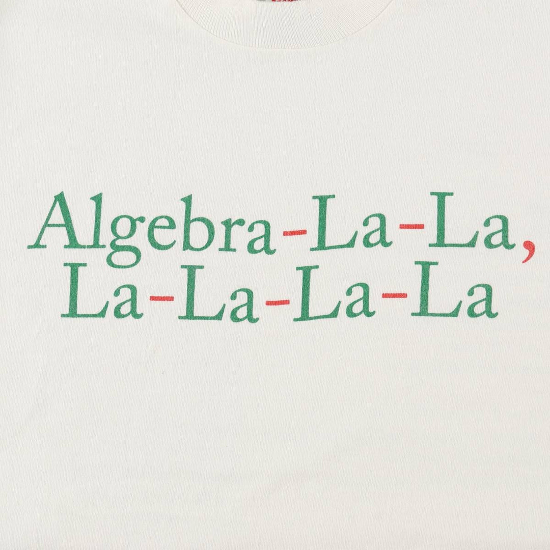 90'S Fruit of the Loom Message Print T-Shirt, Men's Size L, Vintage cotton white type Vintage Second Hand