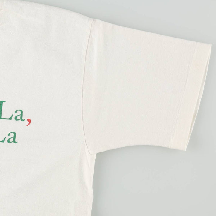 90'S Fruit of the Loom Message Print T-Shirt, Men's Size L, Vintage cotton white type Vintage Second Hand