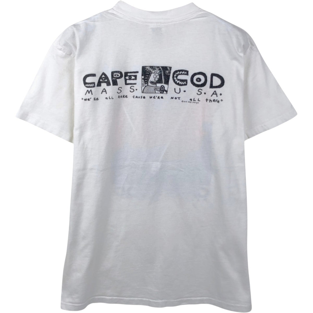 90'S Anvil BIG HED DESIGNS Art T-shirt, Men's Size L (approx.), Vintage cotton white type Vintage Second Hand