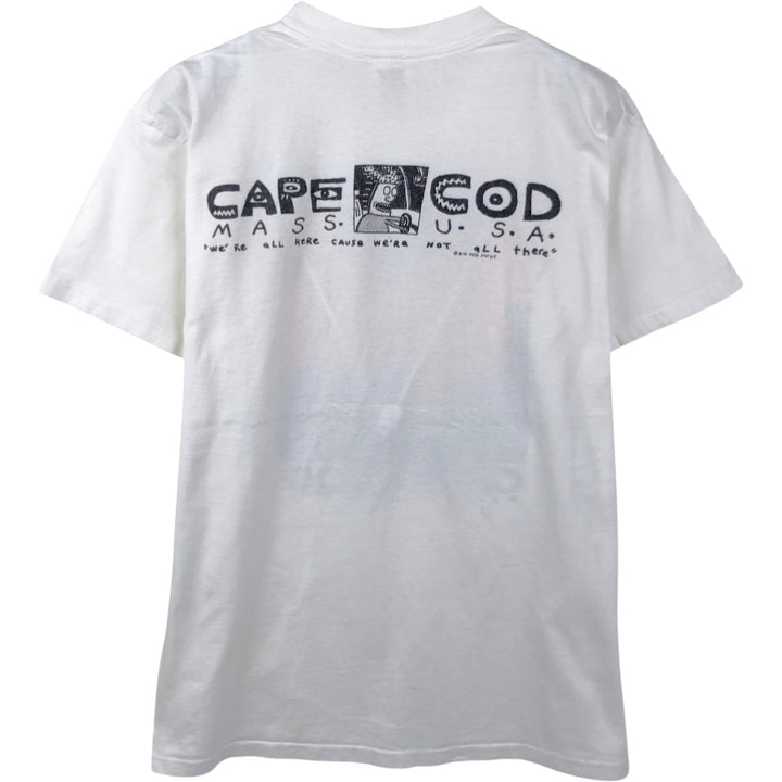 90'S Anvil BIG HED DESIGNS Art T-shirt, Men's Size L (approx.), Vintage cotton white type Vintage Second Hand
