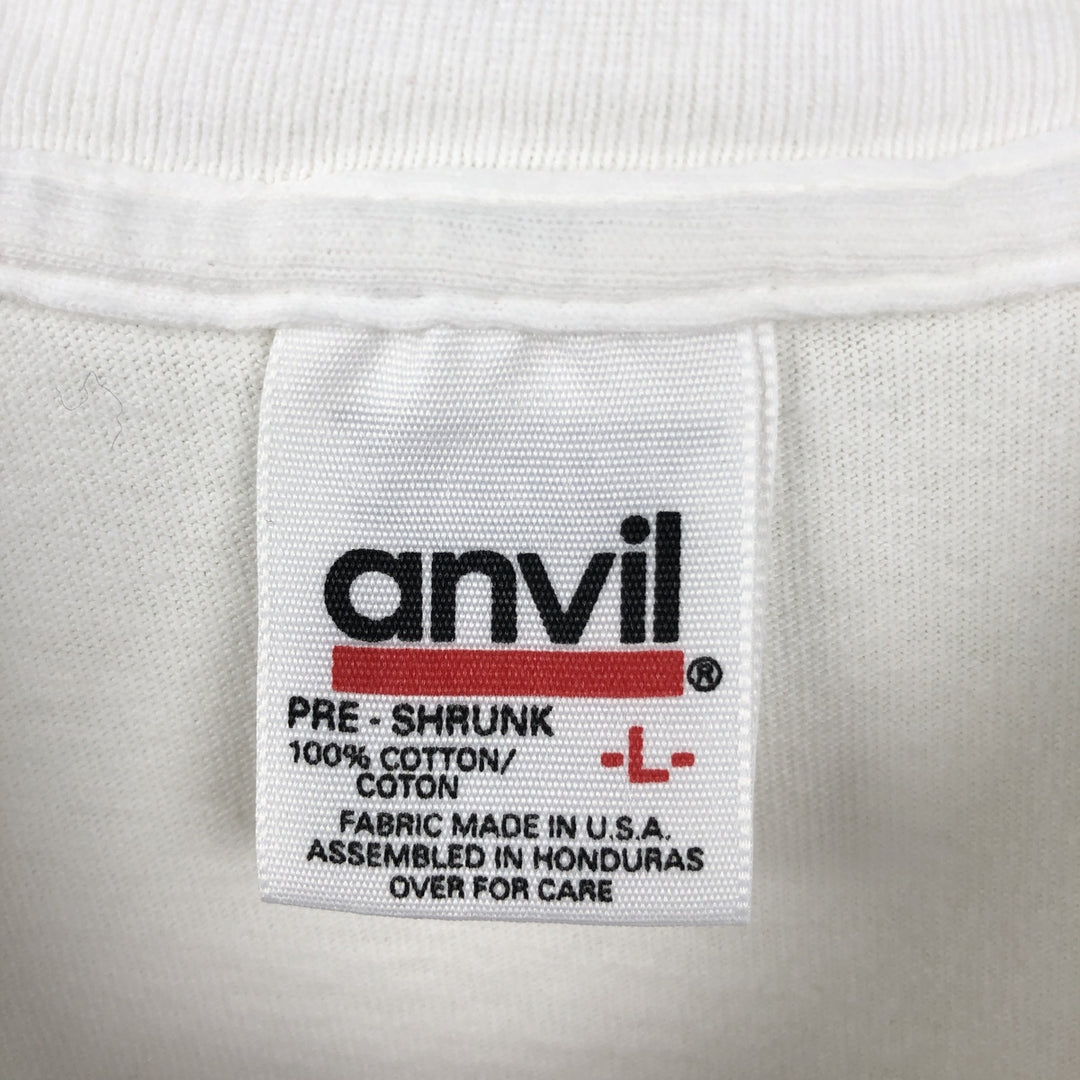 90'S Anvil BIG HED DESIGNS Art T-shirt, Men's Size L (approx.), Vintage cotton white type Vintage Second Hand