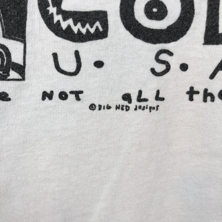 90'S Anvil BIG HED DESIGNS Art T-shirt, Men's Size L (approx.), Vintage cotton white type Vintage Second Hand